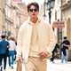 
Mr. Bu Bu’s thin base sweatshirt men’s silhouette top spring and autumn new long-sleeved hooded drawstring KT15689 Yami Apricot M /170