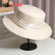 NY-NYM French Hepburn Style Wool Wool Top Hat pour les femmes en automne et hiver British Socialite Retro Woolen Hat Poldoule Jazz Hat Black M (56-58 cm)