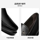 Aokang business casual leather shoes men's cowhide soft sole comfortable slip-on loafers black size 39