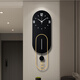 Puduo clock decoration HOME DECOR clock wall clock living room home modern simple atmospheric art light luxury high-end atmospheric fashion creative quartz clock black gold 24*75cm