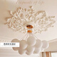 French PU lamp plate gypsum base round European ceiling ceiling decorative line carved combination parquet lantern base lamp plate 7027-44cm 0mm