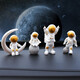 Cassegrain creative astronaut small ornaments desktop astronaut living room TV cabinet children's room layout home decoration furnishings bedside decompression decoration housewarming gift birthday gift gold 4-piece set