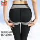 Catman High Waist Leggings Belly Controlling Butt Lifting Pants Spring and Summer Ice Silk Yoga Pants Women's High Elastic Breathable Shark Pants for Outer Wear 1 Pair L