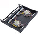 HAIAINE FCSCST12-PORT 24 Port Fiber Board Frame de distribution monocype 1U Type de rack 1U Type de rack 12-core 24 Corde optique Boîte de câblage de fusion Boîte de jonction épaissie de la bride de fibre de fibre de queue Fust