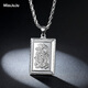 Miss JuJu pt950 platinum pendant men's necklace platinum pendant square brand atmospheric men's zodiac game dragon play beads small size 3.6-3.8g + leather cord