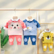 Girls' suits, spring and autumn clothing, baby children's clothing, boys' sweaters, baby sweaters, clothes, Youkesing children's clothing, little cute duck 2183 Shuilan 90cm (recommended for 1-2 years old)