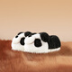 Balabala Boys Cotton Slippers Panda Cute Little Girls Indoor Home Bag Heels Furry Cotton Shoes Children's Warm Furry Shoes Winter