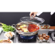 NUOLIKES Yuanyang hot pot special pot hot pot basin pot household stainless steel induction cooker little fat sheep pot thickened double bottom 30cm silver clear soup pot
