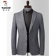 Woodpecker (TUCANO) woolen suit jacket men's casual single Western Korean version slim fit thick knitted stretch suit top single autumn and winter style gray wool thick section 175 L 120-135Jin Jin is equal to 0.5 kg