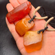 Fat Donglai same style full leather beeswax raw ore amber raw stone natural wool flower wax handle piece clavicle pendant men No. 204