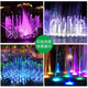 GUANGMO fountain lamp underwater lamp underwater lamp pool lamp underwater colorful spotlight outdoor waterproof courtyard lamp fountain landscape lamp 12W seven color
