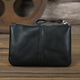 
LUOYIDE (LUOYIDE) top layer cowhide mini card bag small coupon wallet men and women retro handmade genuine leather driver's license key bag Chinese Valentine's Day black lychee pattern