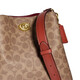蔻驰（COACH）女包 Willow 22经典LOGO印花水桶包手提斜挎单肩包 棕色C3890B4NQ4