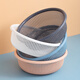 WORTHBUY drain basket plastic hollow kitchen household vegetable basket vegetable basket fruit basket drain screen blue three-piece set