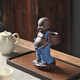 Yuxuan's new Internet celebrity purple clay tea pet attracts wealth, urine boy tea tray accessories, exquisite ornaments, can raise water-squirting little monk tea boy to pee, new product urine boy vibration-Lanyi