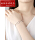 Bovia pt950 platinum transfer beads, gold and platinum double-layered bracelets, new spring and summer gifts for girls, Chinese Valentine's Day transfer beads double-layered bracelet, approximately 5.6 grams