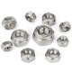 Hethgigg JG-695 304 Edelstahl All-Metal-Verriegelungsmutter-Metall-Verlockung Nuss-Verriegelungsmutter Din980 m5 m (10 Stücke)