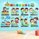 Tuhuan Kindergarten Civilization Etiquette Wall Sticker Huan Chuang Classroom Theme Layout Cultural Wall Good Habits to Develop Wall Decoration 3532 B Civilization Accompanies Me Small