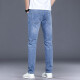 Lee Cooper High-End Ice Oxygen Bar Jeans Männer schlanker gerade koreanischer Stil elastischer hellfarbener längerer langer Hosen 20 1048 Hellblau reguläre 28 Größen pro Größe