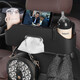 Fengshang car storage box multifunctional car back chair storage box hook type water cup storage box car tissue box decoration chair back storage box classic black