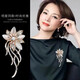 Idel's new jewelry Korean style fashion imitation cat's eye retro diamond brooch clothing decorative corsage creative pin gift colorful flower brooch XZ0062