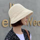 Shifang Xiucai Japanese-style fisherman hat with long front and short back, Korean version, casual and versatile, trendy spring and summer thin basin hat, sun protection and sunshade hat, off-white M (56-58cm)