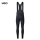 MBO winter men's fleece cycling bibs racing windproof mukawa road cycling jersey black M