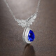 Haikai Necklace for Women Cornflower Blue Sapphire Pendant Luxury Jewelry Chinese Valentine's Day Birthday Gift for Wife Cornflower Blue Sapphire Necklace (1.17 carats)