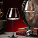 Genas Black Tie Crystal Red Wine Glass Set Home Goblet Burgundy Large Red Rod High-end Luxurious Decanter Wine Set Black Tie Red Rod Crystal Cup 590ml 2 Pack