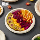 Nuoxian Disposable Plate Paper Plate Catering Food Grade Kindergarten Painting Dish Plate Biodegradable Household BBQ Tableware Dinner Plate Food Grade 5-inch True Color Shallow Dish 50 Pieces