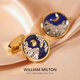 WILLIAM MILTON国潮珐琅云开日月袖扣男士轻奢生日礼物高端袖口钉私人定制礼盒装 日月生辉