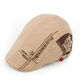 TIE Stone Hat New Corean versión de Forward Hat Beret Men and Women British Gentleman Hat Painter Trend (Caki) Tamaño ajustable