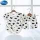 
Disney baby summer thin suit baby short-sleeved pure cotton open-stage split clothes for girls children's pajamas shorts My dad is more handsome + letter bear boneless 80 cm (80 cm)