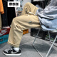 Qilin Ka (Qilinka) Avocado Green Casual Hosen für Männer im Frühling und Sommer High Street Straight Hosen Hong Kong Style Design Sinn für vielseitige hübsche Hose Pink 9855 L