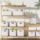 Baishengniu sundries storage box household wardrobe clothes storage box toy snack storage box plastic storage basket storage box tall extra large without cover