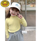 G.duck Girls Half Turtle Collar Long Sleeve T-Shirt Spring and Autumn Baby Girl Fashionable Spring Style Paired with Children's Modal Bottoming Shirt T White 90 Recommended 80-90