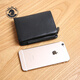 ANDSEEYOU brand wallet men zipper short wallet soft leather multi-card card bag genuine leather handbag cowhide leather vertical wallet black