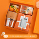 AMEI Gift Summer Cool Souvenir Geschenkbox für Business Company Team Building Newcomer, um sich dem Unternehmen anzupassen, um praktische Geschenke für Mitarbeiter anzupassen. Ideen Orange (Bambusbecher + Regenschirm + Handtuch)
