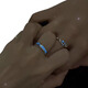Shui Yunmiao Luminous Meteor Shower Ring Couple Ring for Men and Women Simple Light Luxurious Luminous Open Ring 520 Valentine's Day Gift Pair (Gift Box)