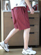 
Summer pure cotton trendy beach pants mid-pants at home thin loose printed casual shorts men's five-point pants dark blue 9215 3XL