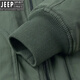 JEEP SPIRIT Pilot Cotton Jacket Men's Autumn and Winter Cotton Thickened Work Jacket Loose Trendy Casual Large Size Baseball Army Green XL
