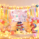 2nd birthday layout boy birthday balloon decoration boy baby child birthday party colorful balloons smiley face background wall pull flag poster scene yellow daisy colorful balloon package love cake