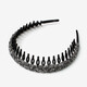 Idel spring and summer broken hair wavy hair hoop for women with toothed anti-slip face wash headband for women, press hair bundle 2025 new headwear hole starry hair hoop F1737 black