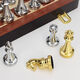Ziwu Qian Metall-Schach-Set-Holzklappschachboard für Kinder-Bildungswettbewerbe High-End-Schach-Schach-Schach-Bronze + Rote Bronze 6630 (groß) King Height 7,6 cm