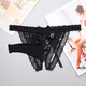 Apertura pervertida de ropa interior masculina con j-set tanga de encaje para hombres malla transparente de la cintura baja de la cintura para hombres marido hueco expuesto a la cadera blanca (boca cerrada) de un solo tamaño (1 pie 8-2 pies 8 cintura)