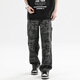 Homlean amouflage jeans jeans jeans Men's Awumn Loose American Mardy Brand Прямые повседневные длинные брюки HS42 Camouflage Black XL