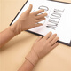 Ainuodeng summer thin gloves for women short embroidered driving gloves spandex solid color elastic etiquette gloves autumn women's gloves spandex embroidery: 1 light gray + 1 beige [2 double packs]