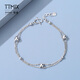 TTMIX platinum bracelet for women pt950 round beads double platinum bracelet romantic birthday gift for girlfriend 3.3-3.5g 16+2cm