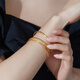 Luk Fu Jewelry Foot Gold Suquan New Gold Bracelet Women's Solid Close-Odd Bracelet Gift Priced F63TBGB0035 56mm-18.70g (including labor cost 1,047 yuan)