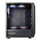 Huntkey Night Hunter 5 Computer Case Desktop DIY Full Side Transparent Gaming Water-cooled ATX Large Board Backline Case Night Hunter 5-Black + E-Sports 400W Power Supply (Rated 400W)